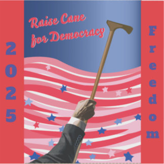 Raise Cane Democracy Vinyl Pegatina