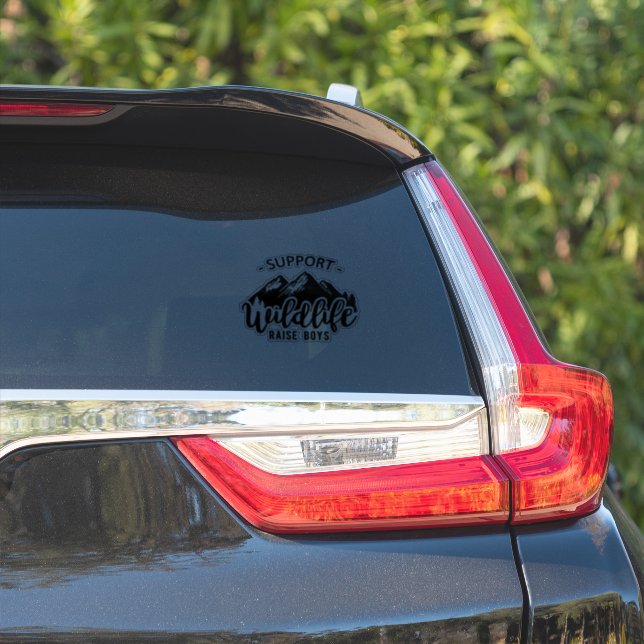 Raising boys Funny car vinilo calcomanías (Lado del coche)