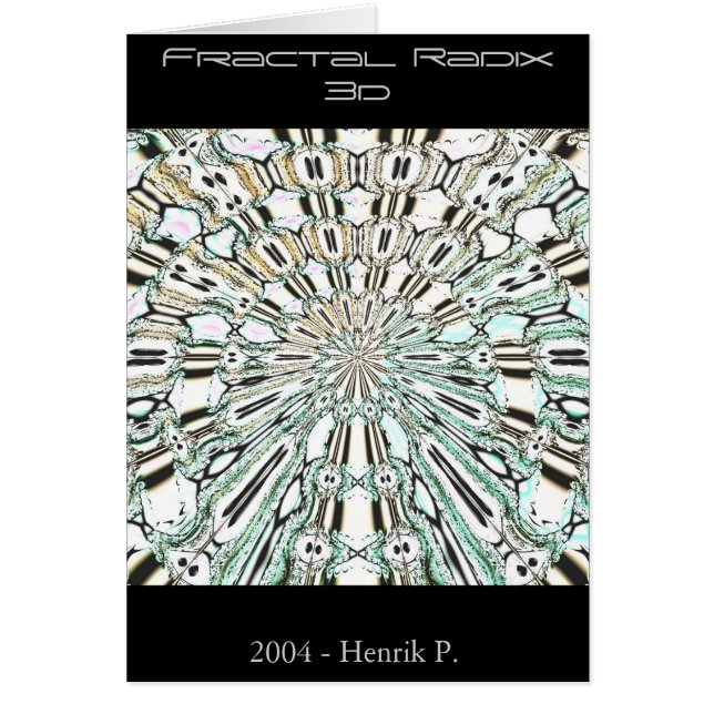 Raíz 3d (tarjeta) del fractal (Frente)