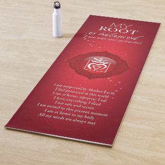 Raíz Chakra Afirmaciones Yoga Mat - 08