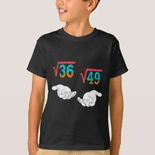 Raíz Cuadrada 36 49 Meme 67 Helado Goteo Camiseta