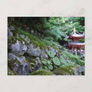 Rakan del templo Otagi Nenbutsu en la postal de Ky