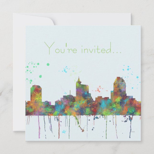 RALEIGH, CAROLINA DEL NORTE - invitación (Anverso)