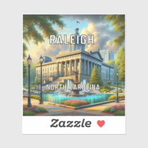 Raleigh Carolina del Norte Pegatina de vinilo de 3