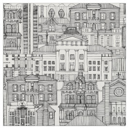 Raleigh NC toile tela blanco negro Tela