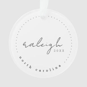 Raleigh North Carolina Travel USA Ornamento simple