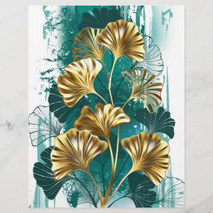 Rama con hojas doradas Ginko Biloba