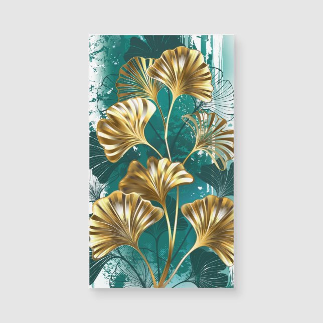 Rama con hojas doradas Ginko Biloba (Anverso)