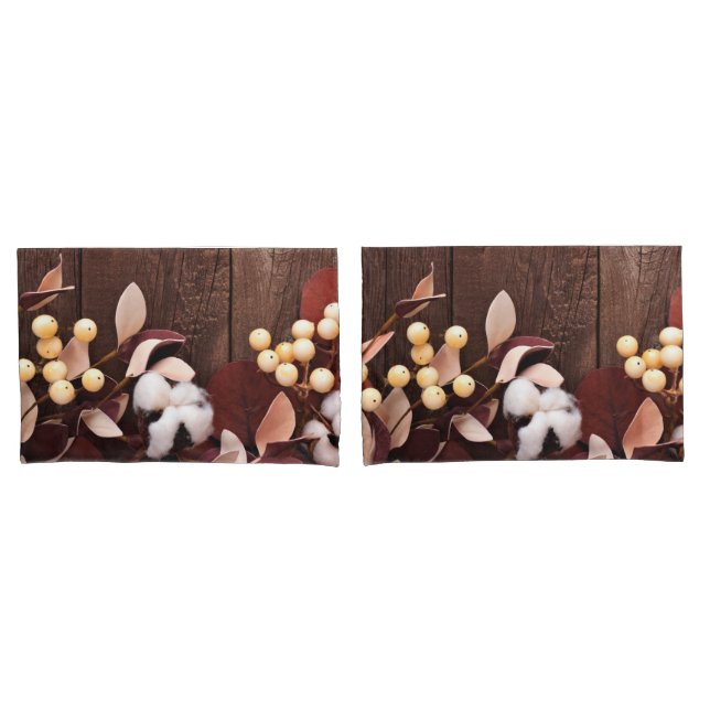 Rama de algodón de Fundas de almohada personalizad (Anverso - Set)