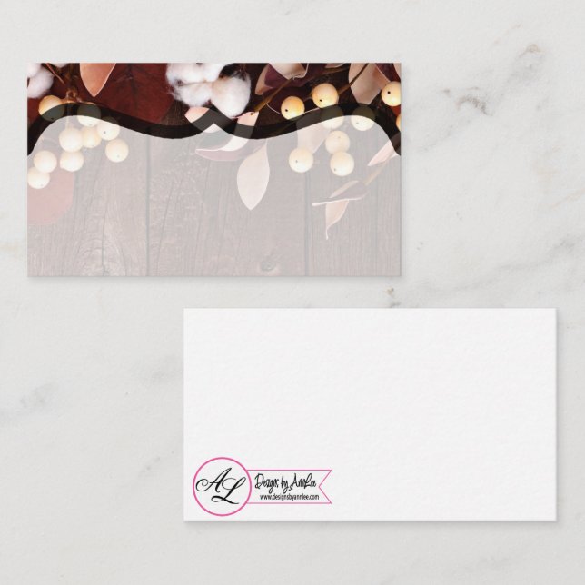 Rama de algodón para tarjetas en blanco en cuchara (Anverso / Reverso)