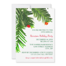 Rama de árbol de pino - Invitación de la fiesta de