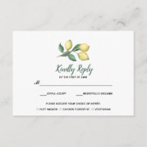 Rama de árbol limón | Boda RSVP con elección de co