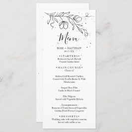 Rama de floración estilizada y gotas del menú de t