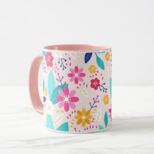 Rama de hojas de flores Imprimir tazas de café mod (Subido por el creador)