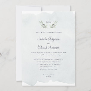 Rama de oliva acuarela pintada + acuarela