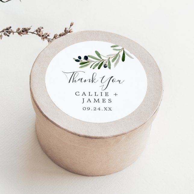 Rama de Oliva Moderna Gracias Por Favor Pegatina (Subido por el creador)