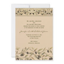 Rama de Olivo: Invitación a la boda toscana
