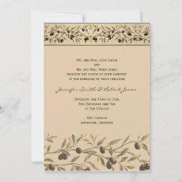 Rama de Olivo: Invitación a la boda toscana