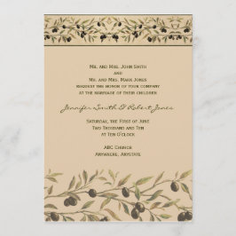 Rama de Olivo: Invitación a la boda toscana