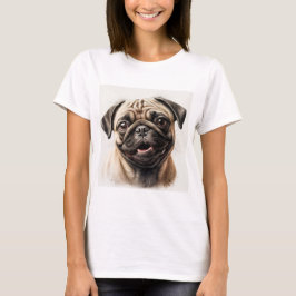 Rama de perro Pug T-shirt perro madre camiseta