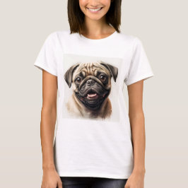 Rama de perro Pug T-shirt perro madre camiseta