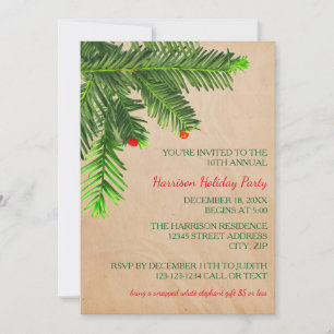 Rama de Pino - Invitación a la Fiesta de Navidad