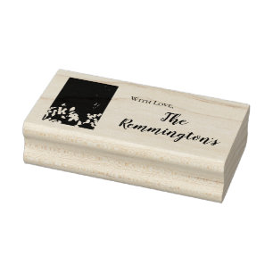 Rama personalizada de algodón con sello en madera 