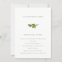 Rama Pina Simple Mínima Cualquier Invitación De Cu