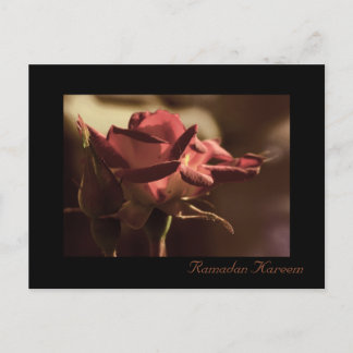 Ramadan Kareem - postal de rosa rojo