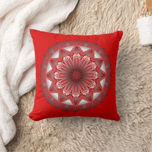 Ramadan Mandala Cojín decorativo Rojo
