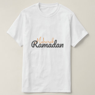 Ramadan Mubarak   Camiseta de tipografía islámica