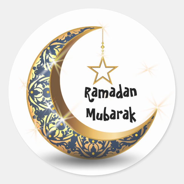 Ramadan Mubarak Ronda Pegatinas (Anverso)