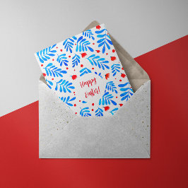 Ramas acuarelas y flores Tarjeta de Pascua