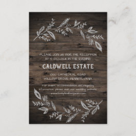 Ramas curvadas Tarjeta de recepción de boda de mad