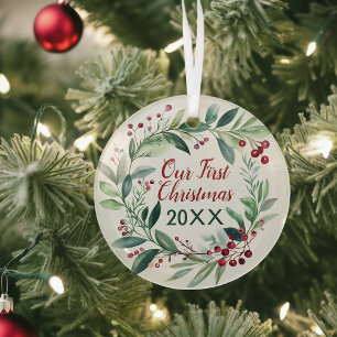 Ramas de acuarela y adorno de guirnaldas