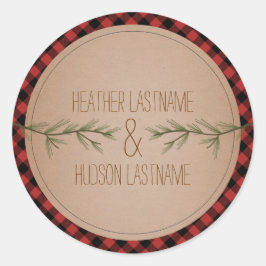 Ramas de árbol evergreen ramificadas Pegatina Boda