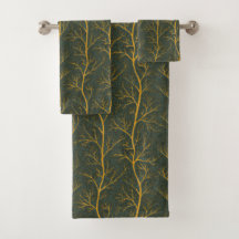 Ramas de árbol gráficas de oro modernas