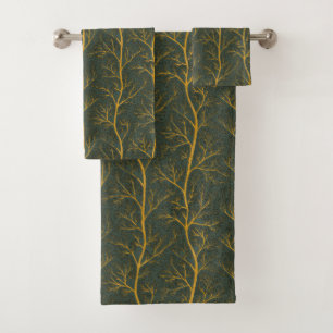 Ramas de árbol gráficas de oro modernas