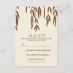 Ramas de árbol silvestres elegante tarjeta RSVP de