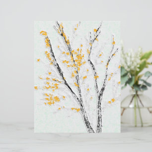 Ramas de árboles otoñales con hojas de otoño amari