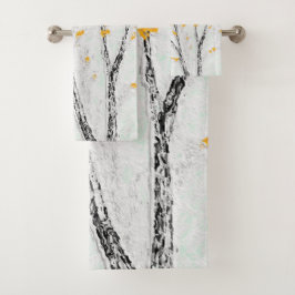 Ramas de árboles otoñales con hojas de otoño amari