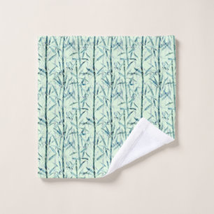 Ramas de bambú, blanco, verde, hojas, bambú