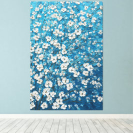 Ramas de Flor Blanca en Arte de Pared Abstracto Az