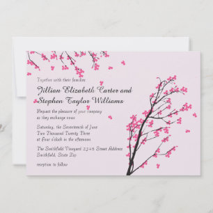 Ramas de flor de cerezo - Invitación de boda