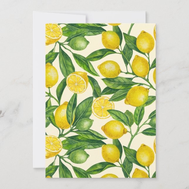 Ramas de limón en verde y amarillo (Anverso)