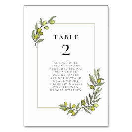 Ramas de oliva trama boda tarjetas de gráficos