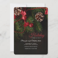 Ramas de Pino y Piñas Invitación