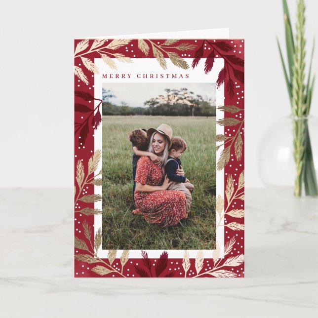 Ramas de Relieve metalizado dorado Feliz Navidad 3 (Anverso)