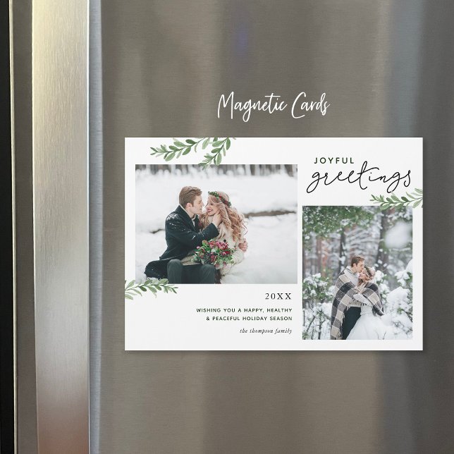 Ramas de verde 2 tarjetas de vacaciones magnéticas (Subido por el creador)