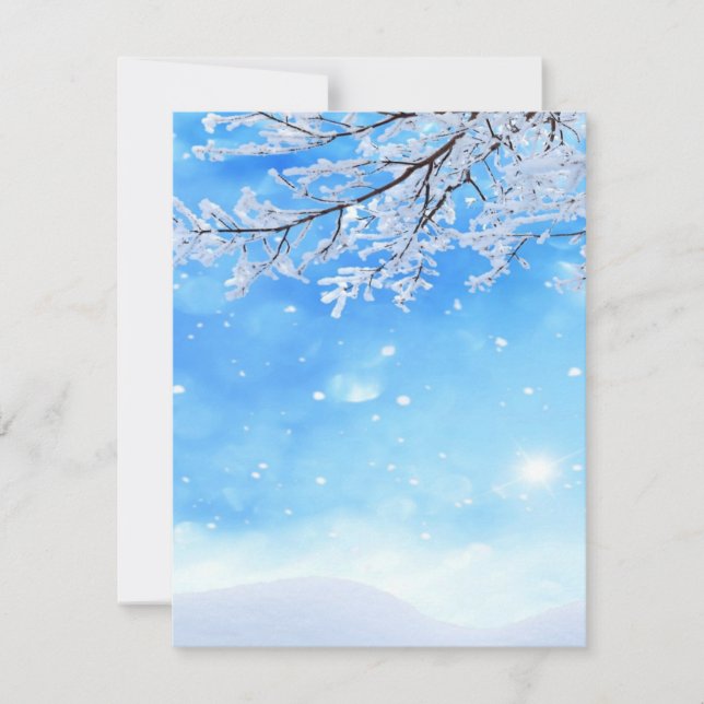 Ramas Heladas Invitación para Boda de Invierno Mág (Anverso)